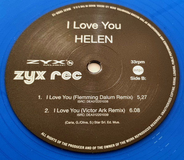 Helen - I Love You | ZYX Music (MAXI 1099-12) - 2