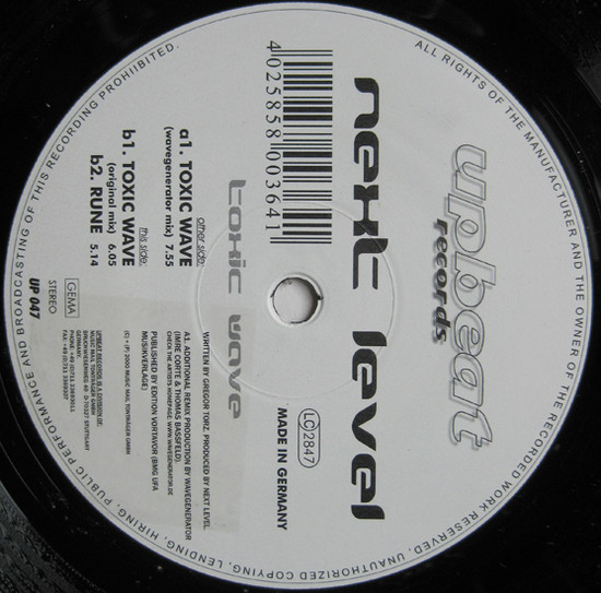 Next Level - Toxic Wave | Upbeat Records (UP 047) - 3 Next Level - Toxic Wave | Upbeat Records (UP 047) - 3