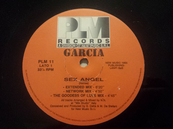 Garcia - Give Your Love To Me / Sex Angel | PLM Records (PLM 11)