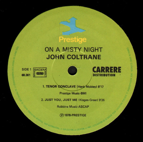 John Coltrane - On A Misty Night | Prestige (P-24084) - 3