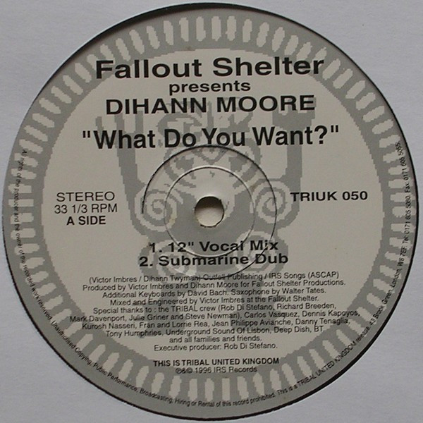 Fallout Shelter Presents Dihann Moore - What Do You Want? | TRIBAL United Kingdom (TRIUK 050) - 4