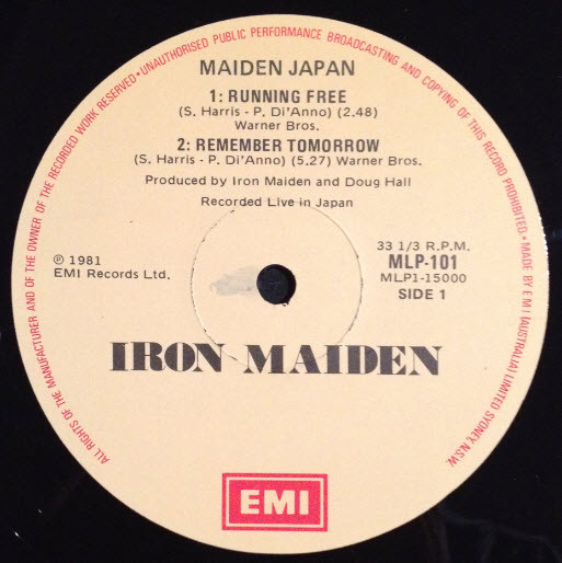 Iron Maiden - Maiden Japan | EMI (MLP 101) - 4