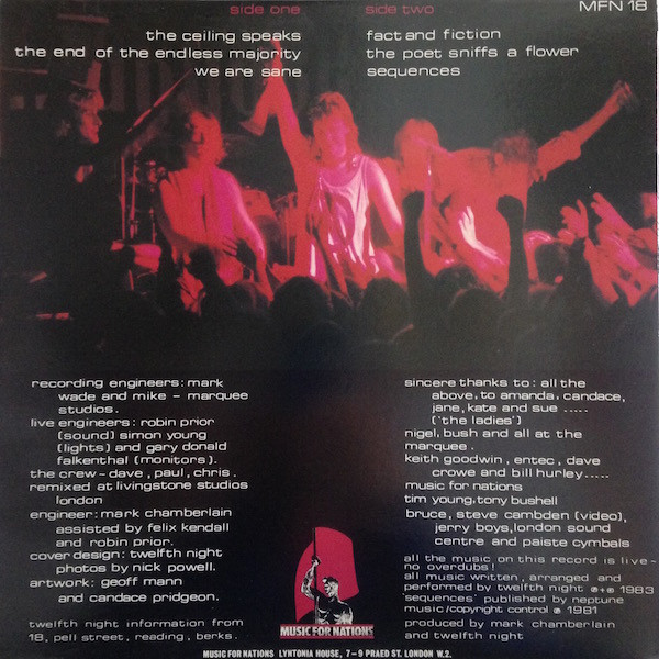 Twelfth Night - Live And Let Live | Music For Nations (MFN 18) - 3