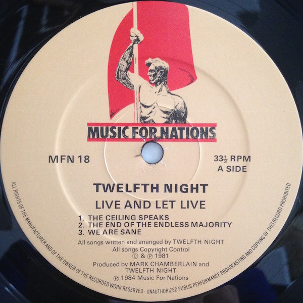 Twelfth Night - Live And Let Live | Music For Nations (MFN 18) - 4