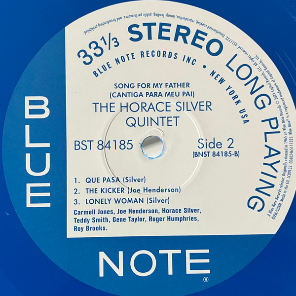 The Horace Silver Quintet - Song For My Father (Cantiga Para Meu Pai) | Blue Note (6511732) - 4