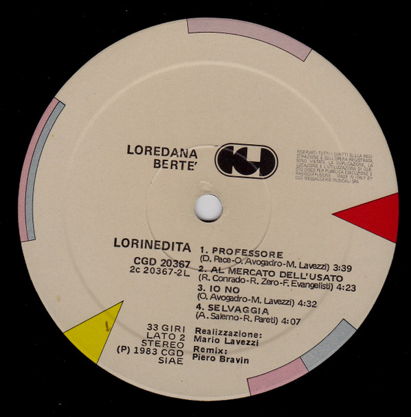 Loredana Bertè - Lorinedita | CGD (CGD 20367) - 2