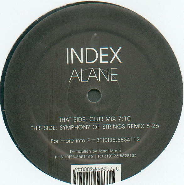 Index - Alane | RR Records (RR006)
