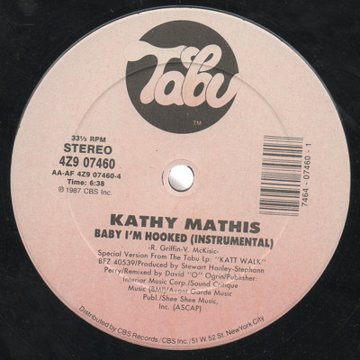Kathy Mathis - Baby I'm Hooked | Tabu Records (4Z9 07460) - 4