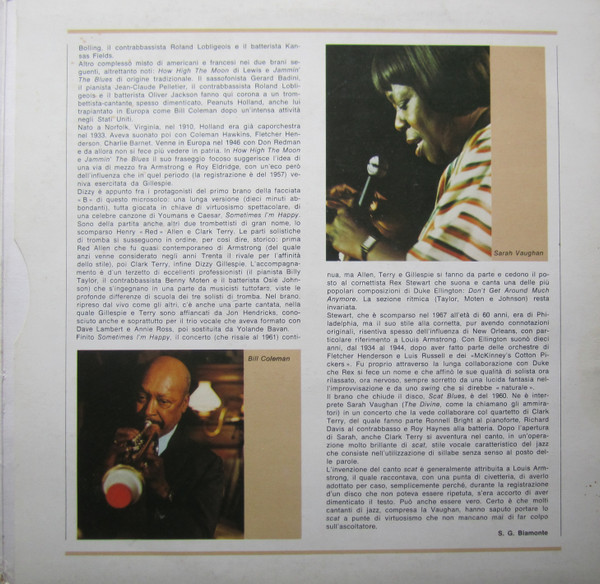 Bill Coleman / Dizzy Gillespie / Sarah Vaughan / Henry "Red" Allen - I Giganti Del Jazz Vol. 22 | Curcio (GJ-22) - 4