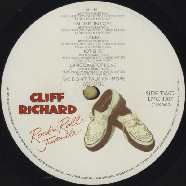 Cliff Richard - Rock 'N' Roll Juvenile | EMI (EMC 3307) - 4