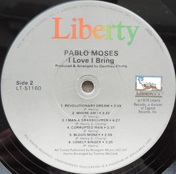 Pablo Moses - I Love I Bring | Liberty (LT-51160) - 4