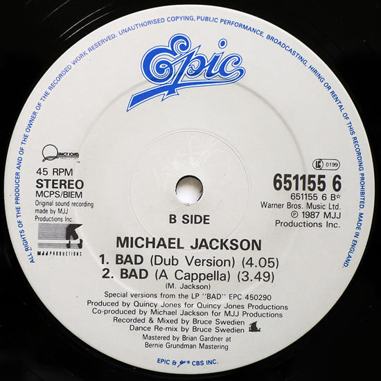 Michael Jackson - Bad | Epic (651155 6) - 4 Michael Jackson - Bad | Epic (651155 6) - 4