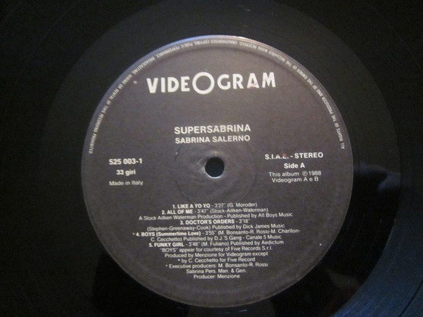 Sabrina - Super Sabrina | Videogram (525 003-1) - 3 Sabrina - Super Sabrina | Videogram (525 003-1) - 3