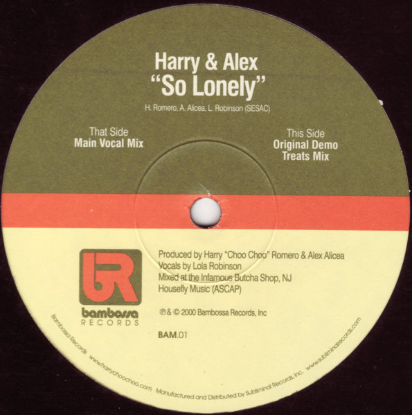 Harry & Alex - So Lonely | Bambossa Records (BAM.01) - 2