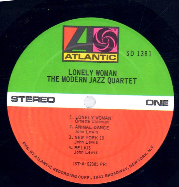 The Modern Jazz Quartet - Lonely Woman | Atlantic (SD 1381) - 3