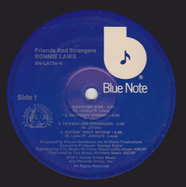 Ronnie Laws - Friends And Strangers | Blue Note (BN-LA730-H) - 2