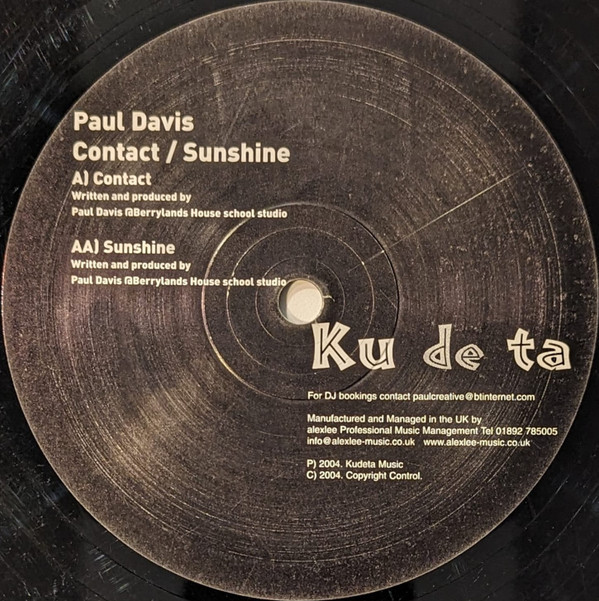Paul Davis - Contact / Sunshine | Ku de ta Music (Ku de ta 1)