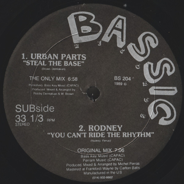 Rodney / Urban Parts - You Can't Ride The Rhythm | Bassic Records (BS 204) - 2