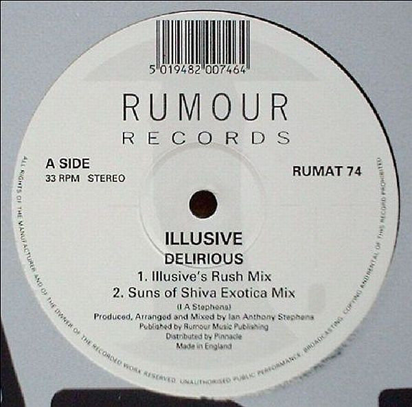 Illusive - Delirious | Rumour Records (RUMAT 74) - 2