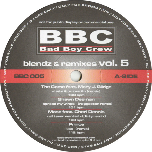 Various - Blendz & Remixes Vol. 5 | Bad Boy Crew (BBC 005)