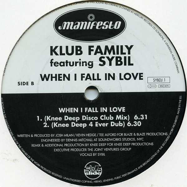 The Klub Family Featuring Sybil - When I Fall In Love | Manifesto (SYBDJ 1/2) - 3