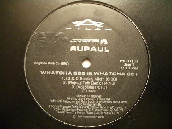 RuPaul - Whatcha See Is Whatcha Get | Atlas (PRO 1110-1) RuPaul - Whatcha See Is Whatcha Get | Atlas (PRO 1110-1)