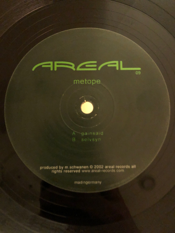Metope - Gainsaid / Selvsyn | Areal Records (Areal 09) - 2