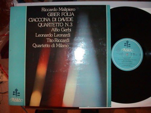 Riccardo Malipiero - Alfio Gerbi , Leonardo Leonardi , Tito Riccardi , Quartetto Di Milano - Giber Folia, Ciaccona Di Davide, Quartetto N. 3 | Italia (ITL 70040) - 4