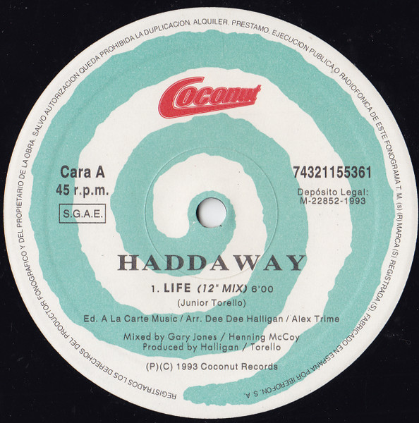 Haddaway - Life | Coconut (74321155361) - 3