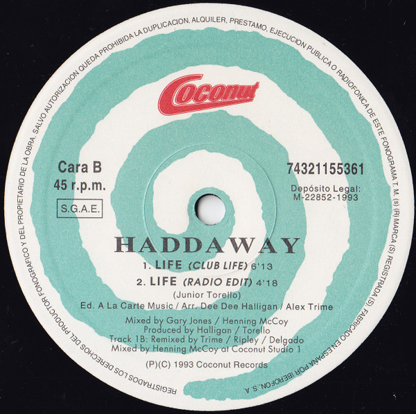 Haddaway - Life | Coconut (74321155361) - 4
