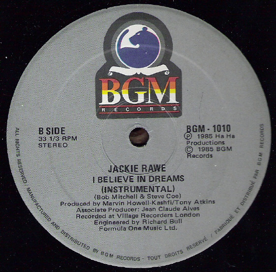 Jackie Rawe - I Believe In Dreams | BGM Records (BGM-1010) - 4