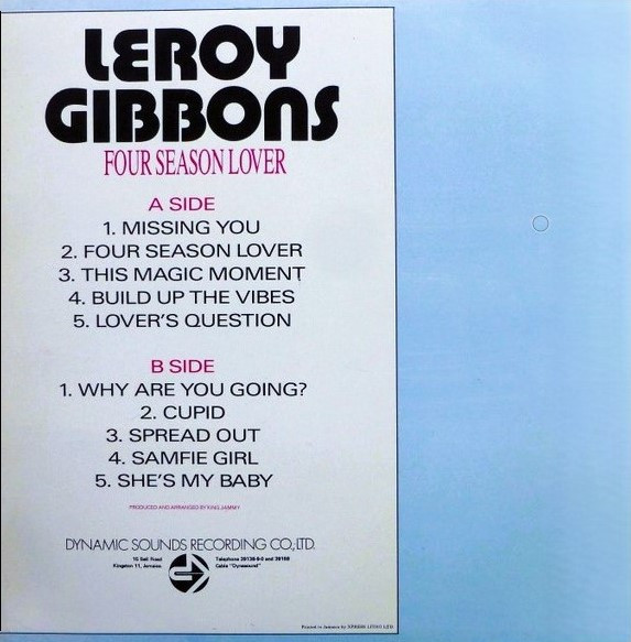 Leroy Gibbons - Four Season Lover | Jammy's Records (SPLP6) - 4