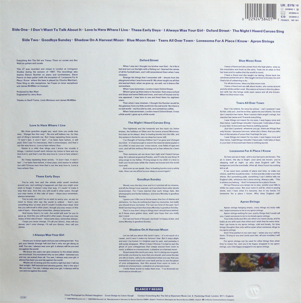 Everything But The Girl - Idlewild | Blanco Y Negro (BYN 16) - 2