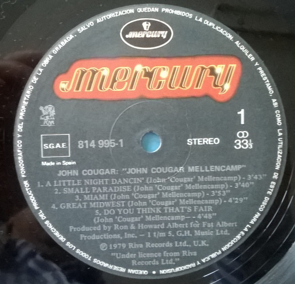 John Cougar Mellencamp - John Cougar | Mercury (814 995-1) - 3