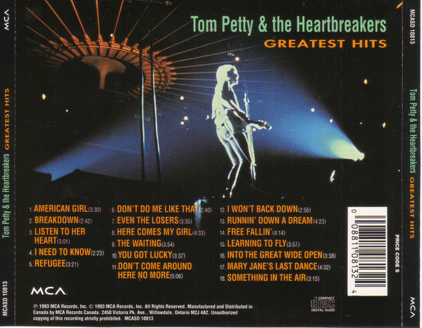 Tom Petty & The Heartbreakers - Greatest Hits | MCA Records (MCASD 10813) - main