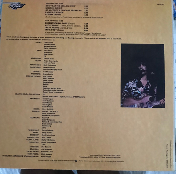Frank Zappa - Apostrophe | Discreet (W 59201) - 2 Frank Zappa - Apostrophe | Discreet (W 59201) - 2