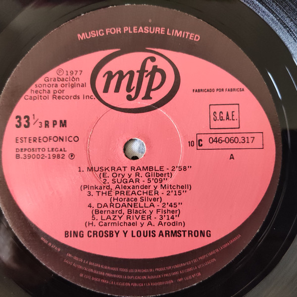 Bing Crosby - Louis Armstrong - Bing Crosby - Louis Armstrong | Music For Pleasure (10C 046-060.317) - 3 Bing Crosby - Louis Armstrong - Bing Crosby - Louis Armstrong | Music For Pleasure (10C 046-060.317) - 3