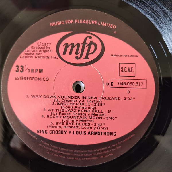 Bing Crosby - Louis Armstrong - Bing Crosby - Louis Armstrong | Music For Pleasure (10C 046-060.317) - 4 Bing Crosby - Louis Armstrong - Bing Crosby - Louis Armstrong | Music For Pleasure (10C 046-060.317) - 4
