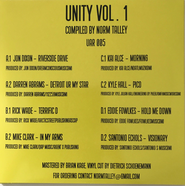 Various - Unity Vol. 1 | Upstairs Asylum Recordings (UAR 005) - 3