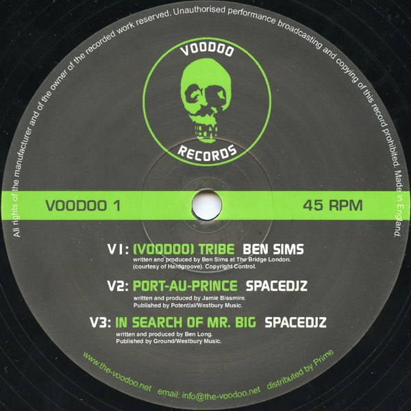 Ben Sims / Space DJz - Voodoo 1 | Voodoo Records (VOODOO 1) - main