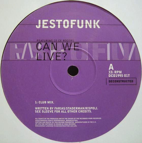 Jestofunk Featuring Ce Ce Rogers - Can We Live? | Deconstructed Music (DCD1995 01T) - 3