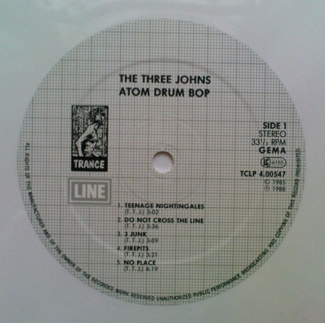The Three Johns - Atom Drum Bop | Trance Records (TCLP 5.00547 J) - 4