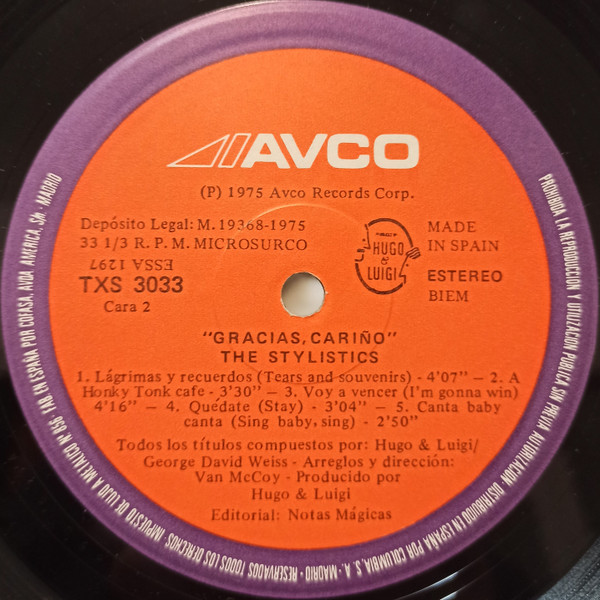 The Stylistics - Thank You Baby | Avco (TXS 3033) - 4
