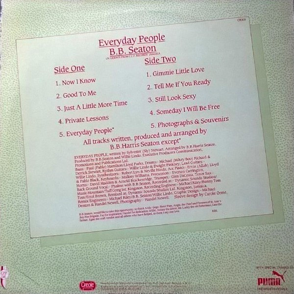 B.B. Seaton - Everyday People | Creole Records (CRX 9) - 2