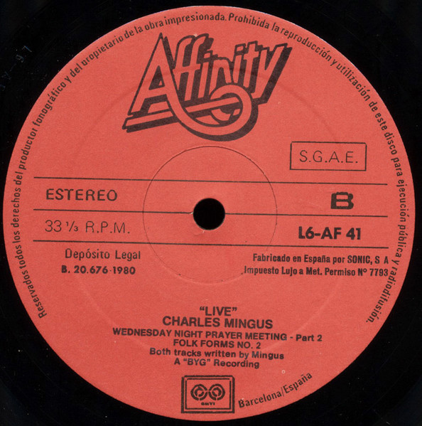 Charles Mingus - Live | Affinity (L6 AF41) - 4