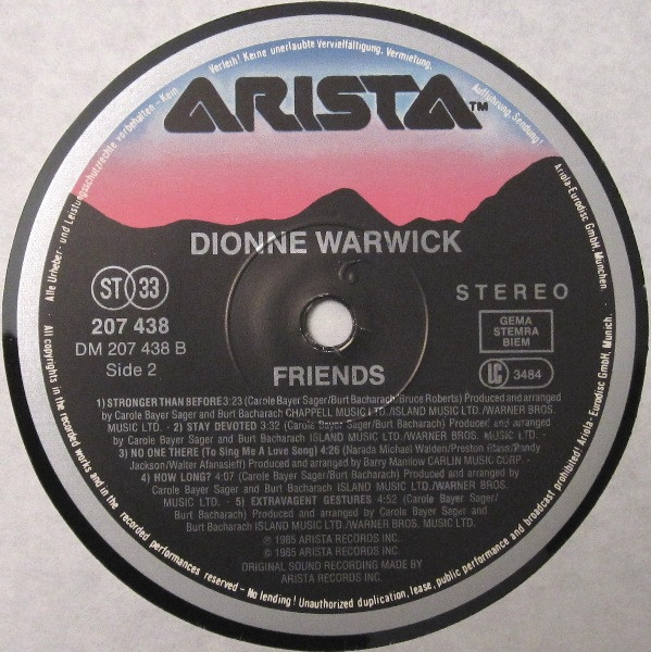 Dionne Warwick - Friends | Arista (207 438) - 4