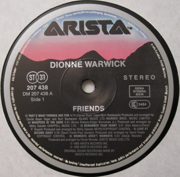 Dionne Warwick - Friends | Arista (207 438) - 3