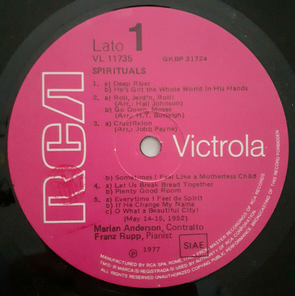 Marian Anderson - Spirituals | Victrola (VL 11735) - 2