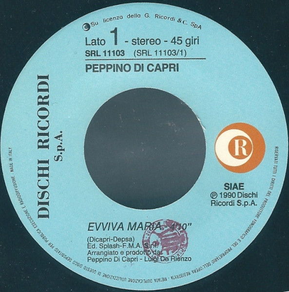 Peppino Di Capri - Evviva Maria | Ricordi (SRL 11103) - 2