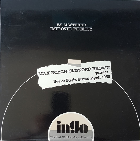 Clifford Brown and Max Roach - Live At Basin Street, April 1956 | Ingo (Ingo-Two)